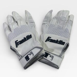 Franklin white & black batting sports gloves adult large baseball NWOT